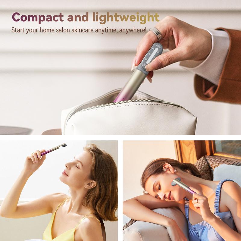 AGEORO 7-in-1 Facial Beauty Wand, Facial and Eyes Skincare Tool for Women & Girls Skincare Routine 2024 Christmas Gift