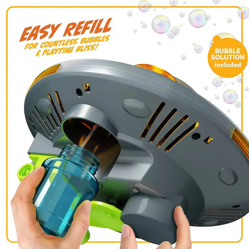 The Moving UFO Bubble Machine Set