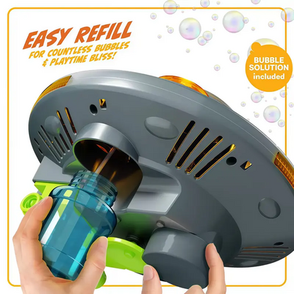 The Moving UFO Bubble Machine Set
