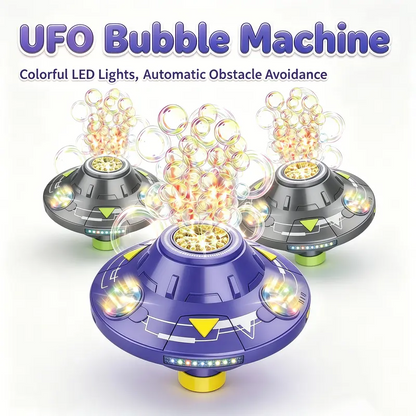 The Moving UFO Bubble Machine Set