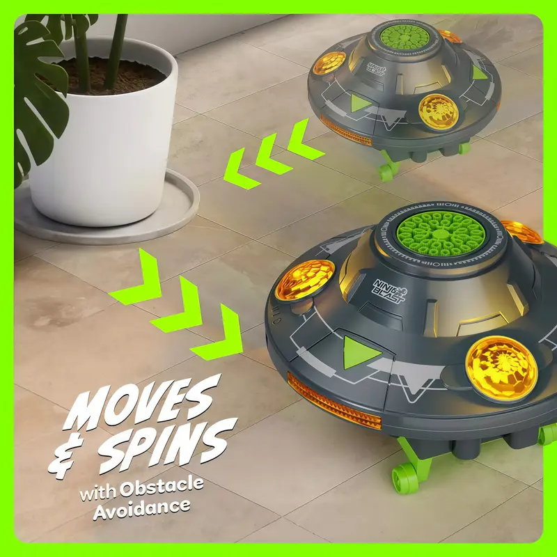 The Moving UFO Bubble Machine Set
