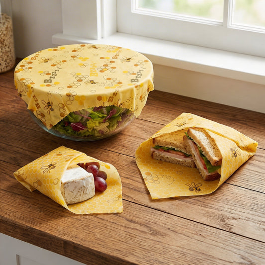 Beeswax wrapping 3 pieces