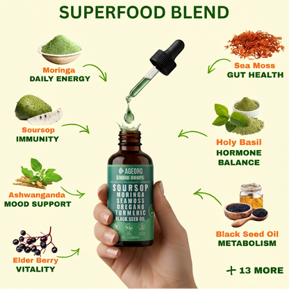 Ageoro Soursop Bitters Advanced Formula – 10-in-1 Herbal Blend