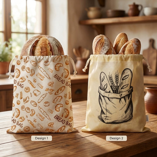 Premium 100% Cotton-Beeswax Bread Bags