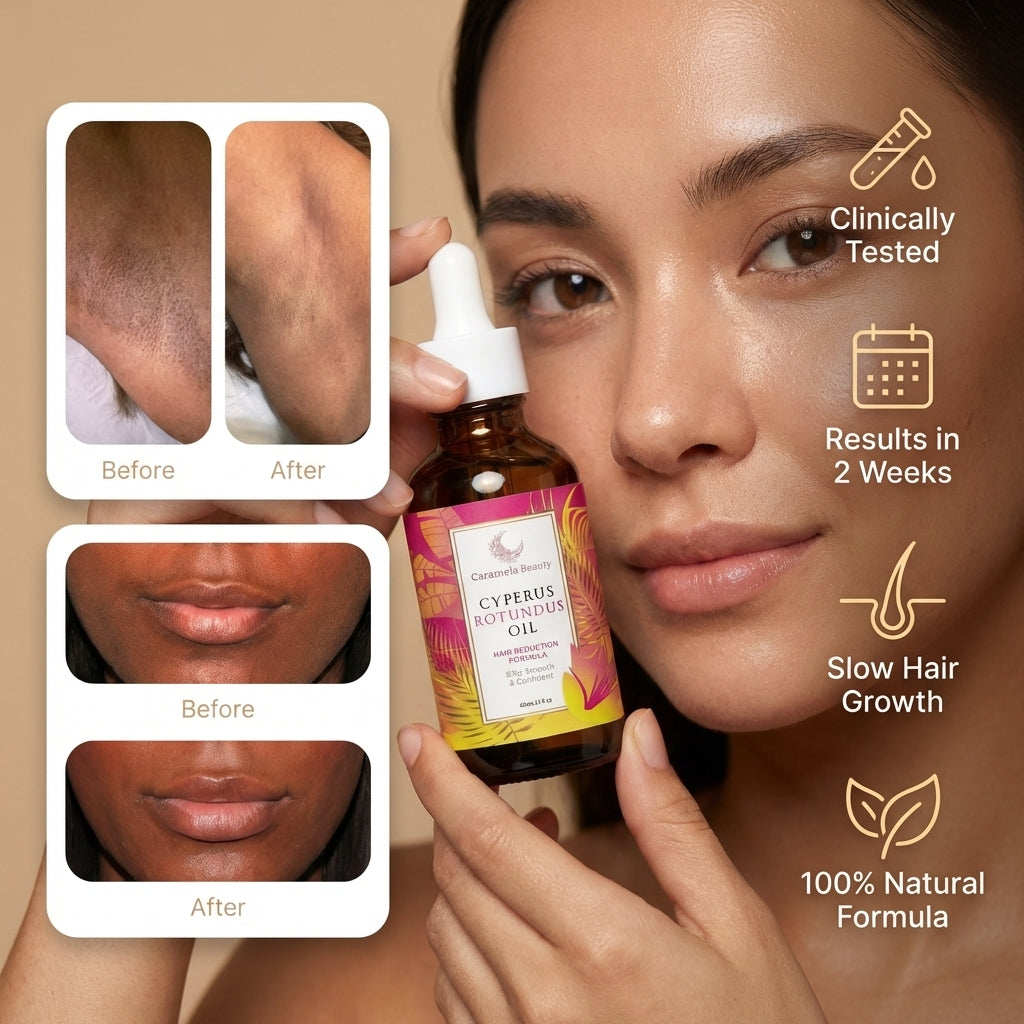 Ageoro Beauty Cyperus Rotundus Oil for Natural Hair Reduction - 60ml/2oz